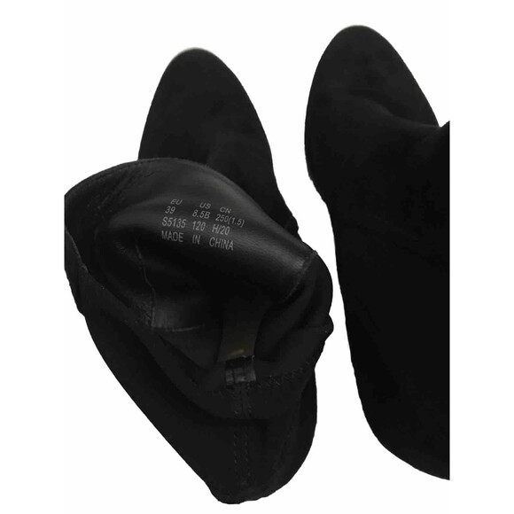 Stuart Weitzman Women’s  Suede Booties Black Color Size 8.5  S5135 120 H/20 - Picture 12 of 16